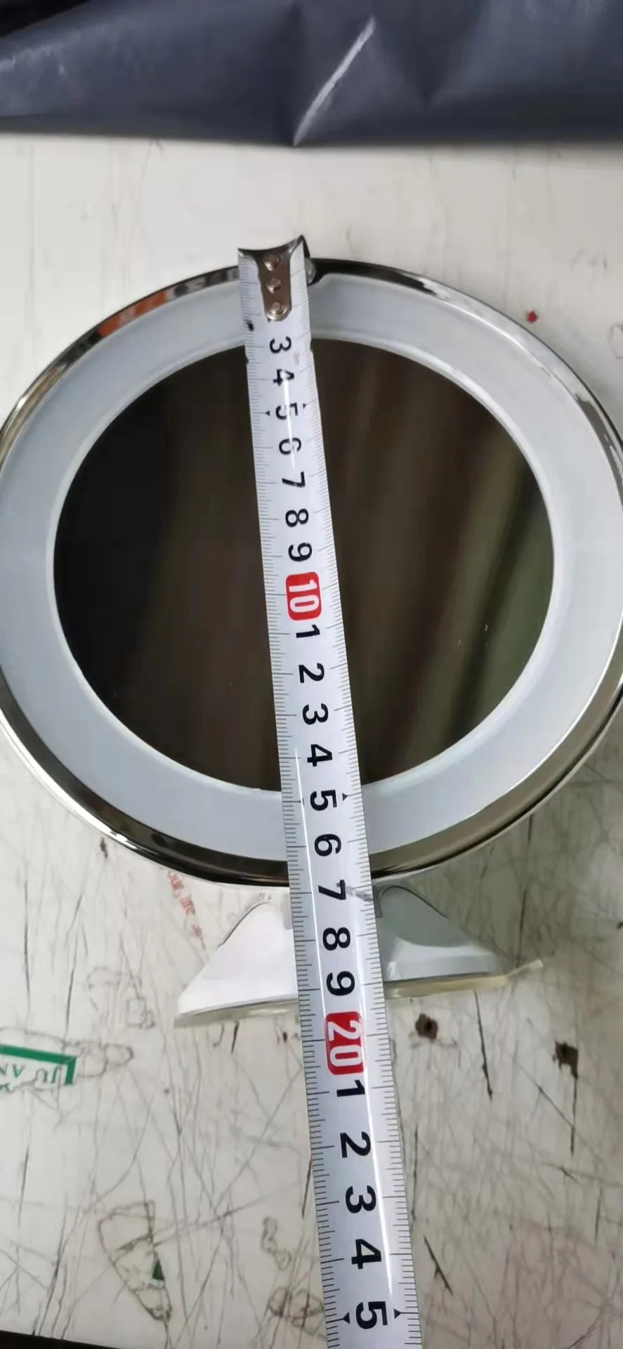 Espelho de Maquiagem com LED e Aumento 10X – Base Flexível 360º